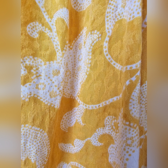 By Anthropologie Sensual Strappy Romper, Yellow Motif, Size Medium - Picture 15 of 17